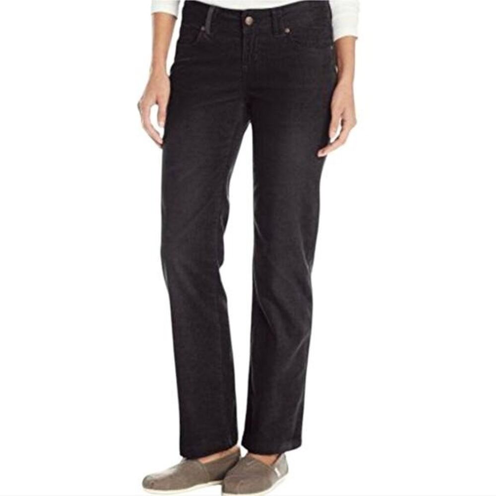 Prana Women's Crossing Corduroy Pants Black Regular Size 2 Tall 36 iNSEAM New!!
